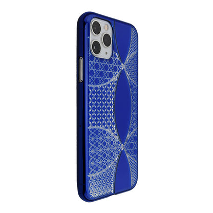 【Web限定】Air Jacket “kiriko” for iPhone11 Pro 千代柄(七宝) (瑠璃)