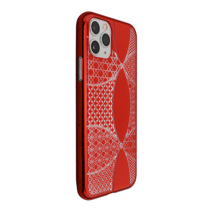 【Web限定】Air Jacket “kiriko” for iPhone11 Pro 千代柄(七宝) (紅)