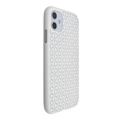 【Web限定】Air Jacket “kiriko” for iPhone11 麻の葉つなぎ (ピュアホワイト)