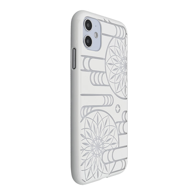 【Web限定】Air Jacket “kiriko” for iPhone11 エ霞に鞠 (ピュアホワイト)