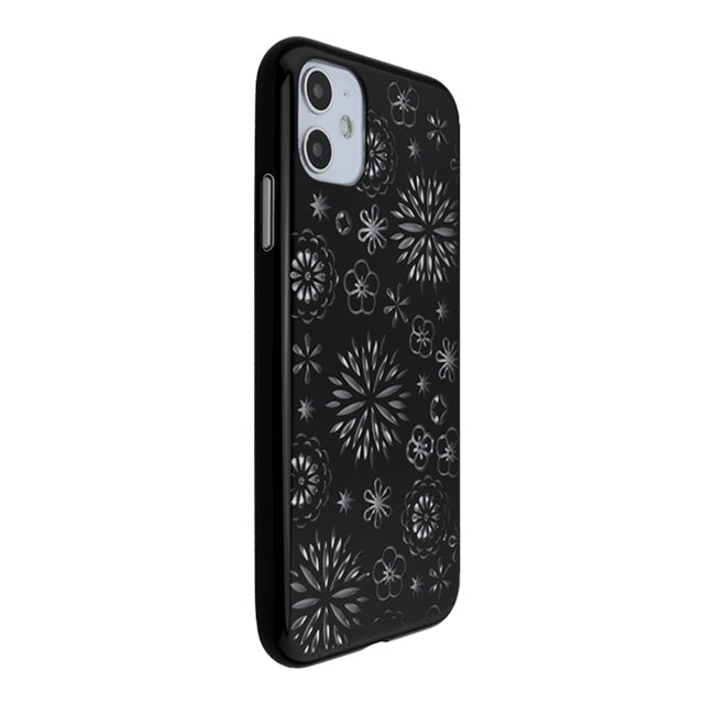 【Web限定】Air Jacket “kiriko” for iPhone11 花 (ピアノブラック)