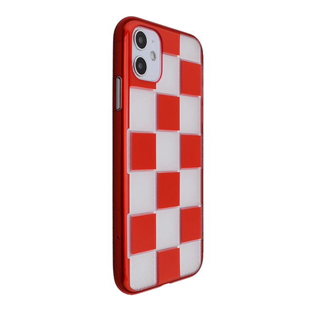 【Web限定】Air Jacket “kiriko” for iPhone11 市松 (紅)