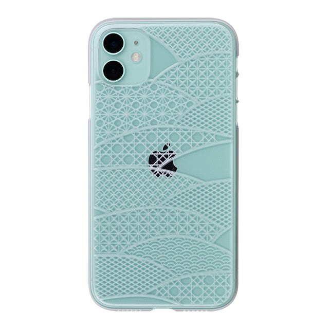 【Web限定】Air Jacket “kiriko” for iPhone11 千代柄(扇) (クリア)