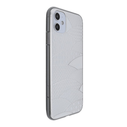 【Web限定】Air Jacket “kiriko” for iPhone11 千代柄(扇) (クリア)