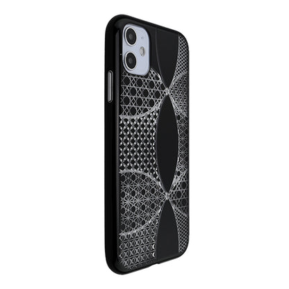 【Web限定】Air Jacket “kiriko” for iPhone11 千代柄(七宝) (ピアノブラック)