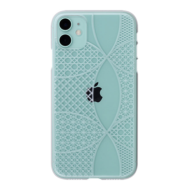 【Web限定】Air Jacket “kiriko” for iPhone11 千代柄(七宝) (クリア)