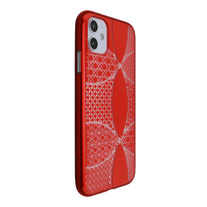 【Web限定】Air Jacket “kiriko” for iPhone11 千代柄(七宝) (紅)