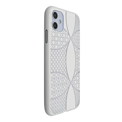 【Web限定】Air Jacket “kiriko” for iPhone11 千代柄(七宝) (ピュアホワイト)