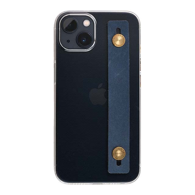 【Web限定】AirJacket Leather Band A(Clear) iPhone 13 (Navy)