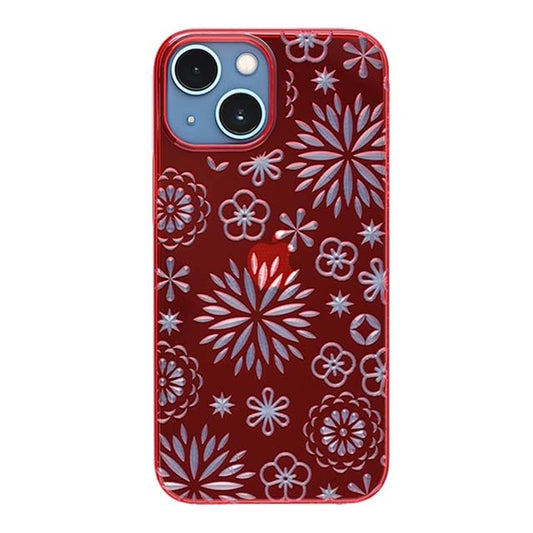 【Web限定】Air Jacket "kiriko" for iPhone 13 mini 花 (紅)