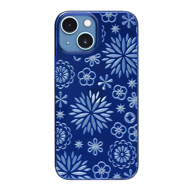 【Web限定】Air Jacket "kiriko" for iPhone 13 mini 花 (瑠璃)