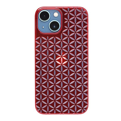 【Web限定】Air Jacket "kiriko" for iPhone 13 mini 麻の葉つなぎ (紅)