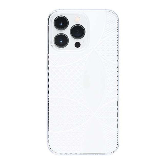 【Web限定】Air Jacket "kiriko" for iPhone 13 Pro 千代柄（七宝） (クリア)