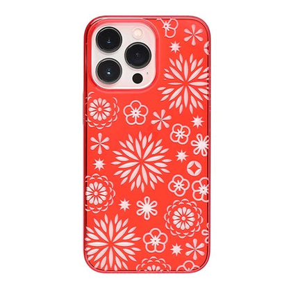 【Web限定】Air Jacket "kiriko" for iPhone 13 Pro 花 (紅)