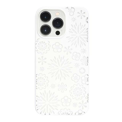 【Web限定】Air Jacket "kiriko" for iPhone 13 Pro 花 (ピュアホワイト)