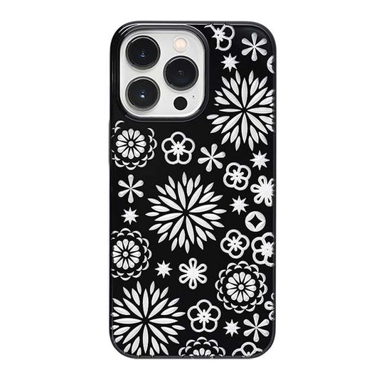 【Web限定】Air Jacket "kiriko" for iPhone 13 Pro 花 (ピアノブラック)