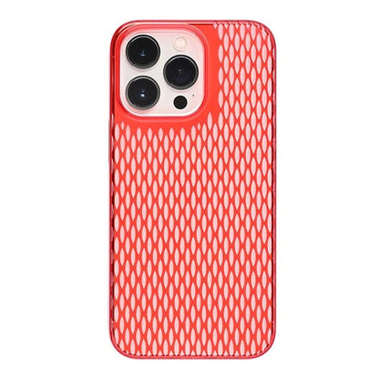 【Web限定】Air Jacket "kiriko" for iPhone 13 Pro 米つなぎ (紅)