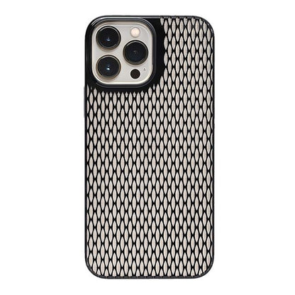 【Web限定】Air Jacket "kiriko" for iPhone 13 Pro Max 米つなぎ (ピアノブラック)