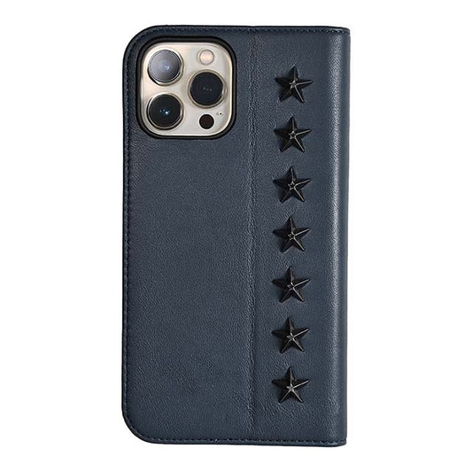 【Web限定】Premium Leather Studs Case for iPhone 13 Pro Max (ネイビー)