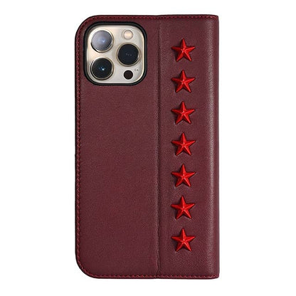 【Web限定】Premium Leather Studs Case for iPhone 13 Pro Max (レッド)