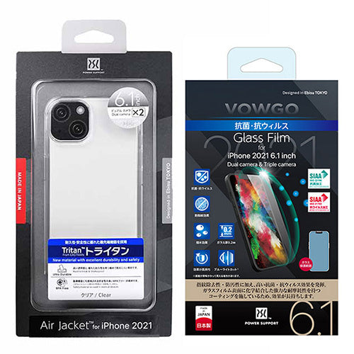 【限定セット】Air Jacket(エアージャケット) クリア＋ VOWGOガラスフィルム セット for iPhone 13