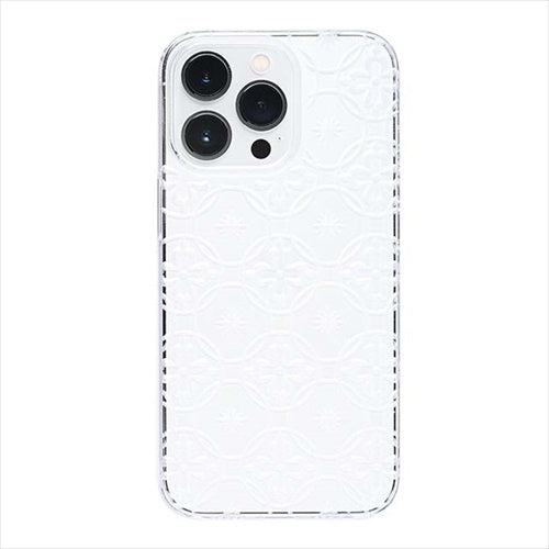 【Web限定】Air Jacket "kiriko" for iPhone 14 Pro 七宝に花十字(クリア)