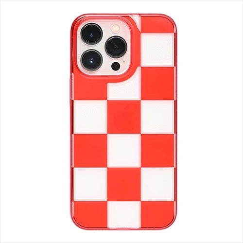 【Web限定】Air Jacket "kiriko" for iPhone 14 Pro 市松(紅)