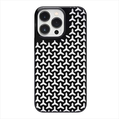 【Web限定】Air Jacket "kiriko" for iPhone 14 Pro 毘沙門亀甲(ピアノブラック)