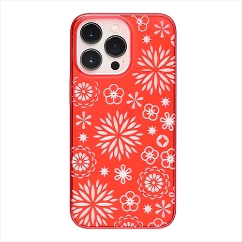 【Web限定】Air Jacket "kiriko" for iPhone 14 Pro 花(紅)