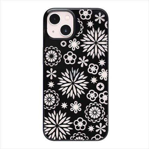 【Web限定】Air Jacket "kiriko" for iPhone 14 Plus 花(ピアノブラック)