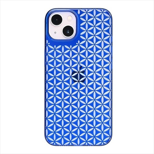 【Web限定】Air Jacket "kiriko" for iPhone 15 麻の葉つなぎ(瑠璃)