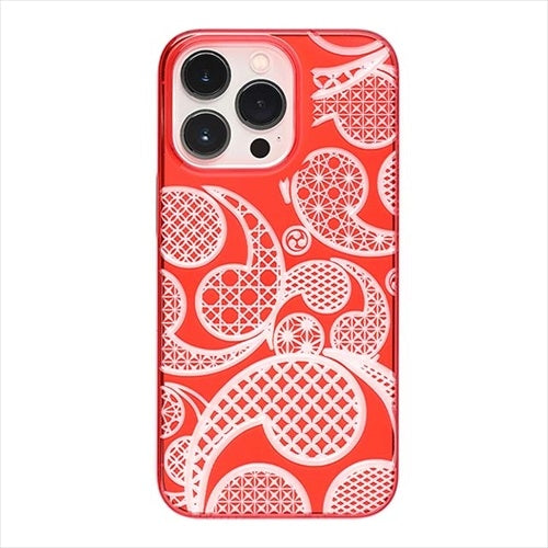 【Web限定】Air Jacket "kiriko" for iPhone 15 Pro 三つ巴(紅)