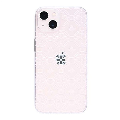 【Web限定】Air Jacket "kiriko" for iPhone 15 Plus 七宝に花十字(クリア)