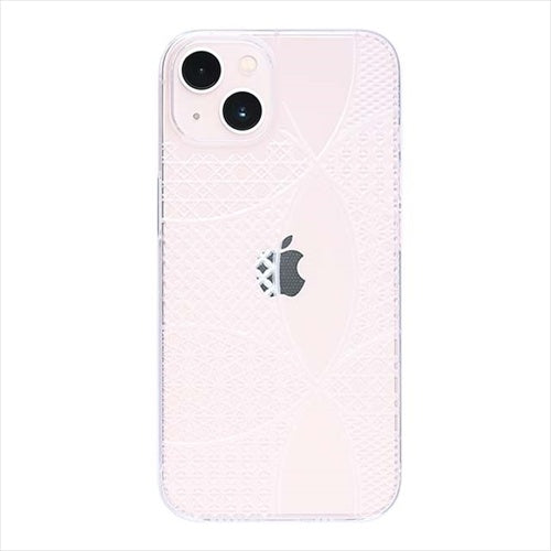 【Web限定】Air Jacket "kiriko" for iPhone 15 Plus 千代柄（七宝）(クリア)