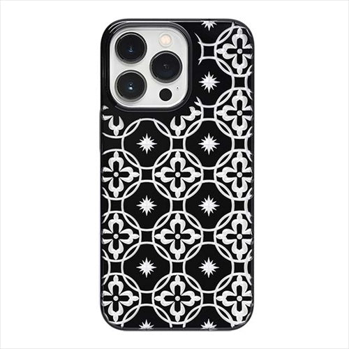 【Web限定】Air Jacket "kiriko" for iPhone 15 Pro Max 七宝に花十字(ピアノブラック)