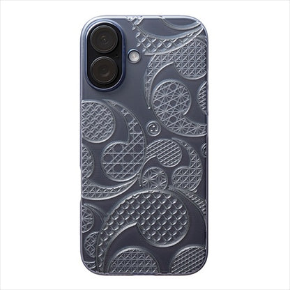 【Web限定】Air Jacket "kiriko" for iPhone 16 三つ巴(クリアネイビー)