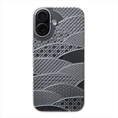 【Web限定】Air Jacket "kiriko" for iPhone 16 千代柄（扇）(クリア)