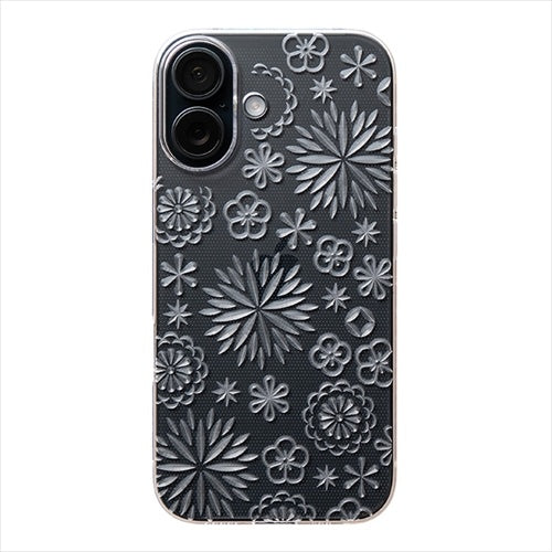 【Web限定】Air Jacket "kiriko" for iPhone 16 花(クリア)