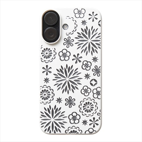 【Web限定】Air Jacket "kiriko" for iPhone 16 花(ピュアホワイト)