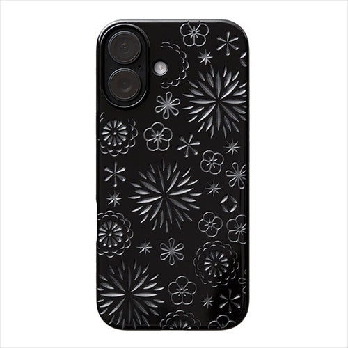 【Web限定】Air Jacket "kiriko" for iPhone 16 花(ピアノブラック)