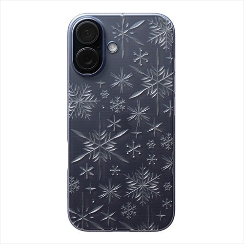 【Web限定】Air Jacket "kiriko" for iPhone 16 雪片(クリアネイビー)