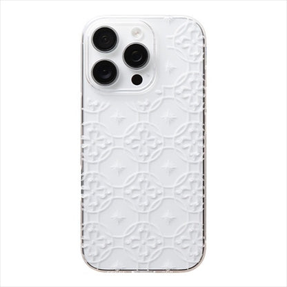 【Web限定】Air Jacket "kiriko" for iPhone 16 Pro 七宝に花十字(クリア)