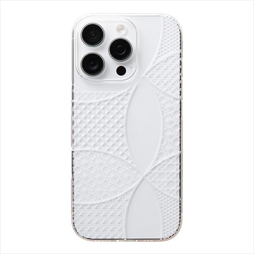 【Web限定】Air Jacket "kiriko" for iPhone 16 Pro 千代柄（七宝）(クリア)