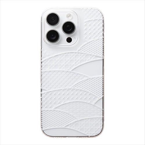 【Web限定】Air Jacket "kiriko" for iPhone 16 Pro 千代柄（扇）(クリア)