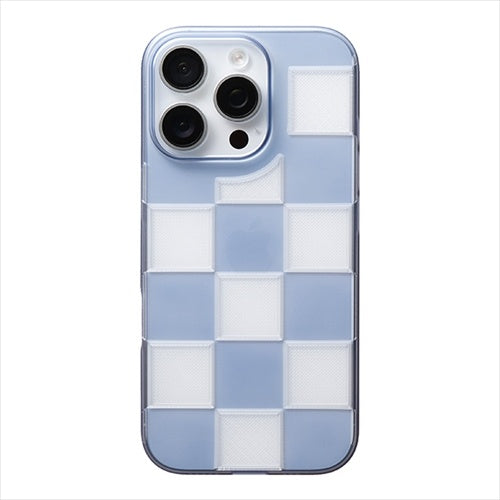 【Web限定】Air Jacket "kiriko" for iPhone 16 Pro 市松(クリアネイビー)