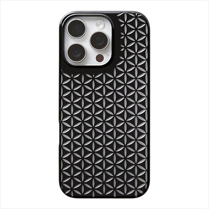 【Web限定】Air Jacket "kiriko" for iPhone 16 Pro 麻の葉つなぎ(ピアノブラック)