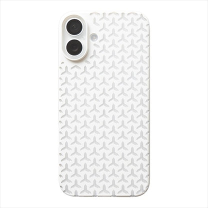 【Web限定】Air Jacket "kiriko" for iPhone 16 Plus 毘沙門亀甲(ピュアホワイト)