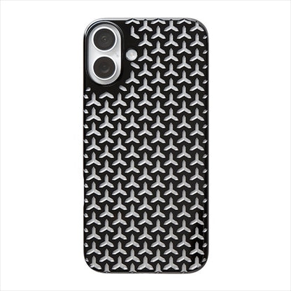 【Web限定】Air Jacket "kiriko" for iPhone 16 Plus 毘沙門亀甲(ピアノブラック)