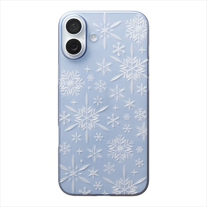 【Web限定】Air Jacket "kiriko" for iPhone 16 Plus 雪片(クリアネイビー)