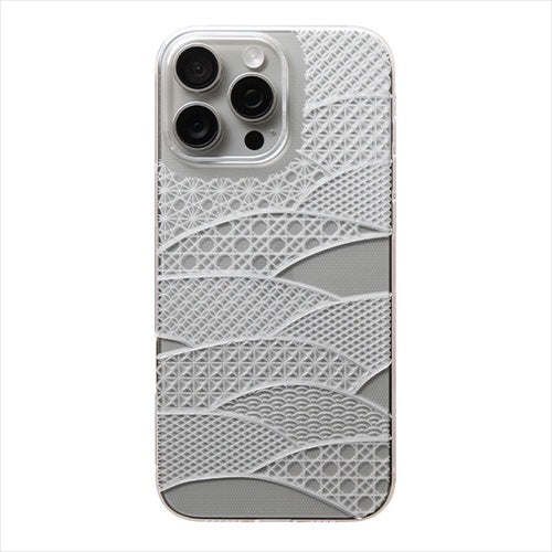 【Web限定】Air Jacket "kiriko" for iPhone 16 Pro Max 千代柄（扇）(クリア)